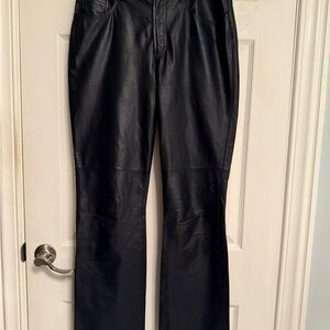 Danier Black Leather Classic Trousers